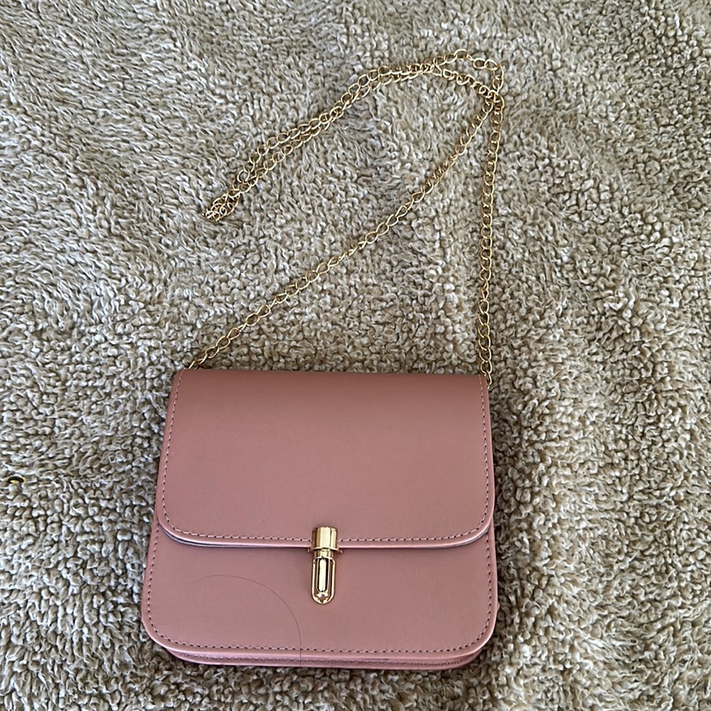 Pink and gold bag